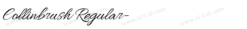 Collinbrush Regular字体转换 Collinbrush Regular字体转换